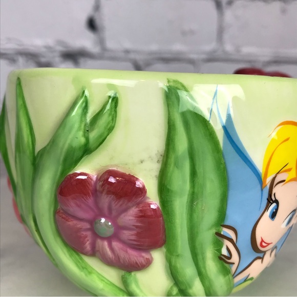 Disney Store Exclusive Tinker Bell 3D Ceramic Flower Tea Cup / Small Coffee Mug - Picture 10 of 10
